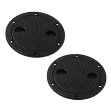 2 шт. черный круговой нескользящий 4 дюймов инспекционный люк Винт Из Палубной пластины для RV Морской лодки каяк