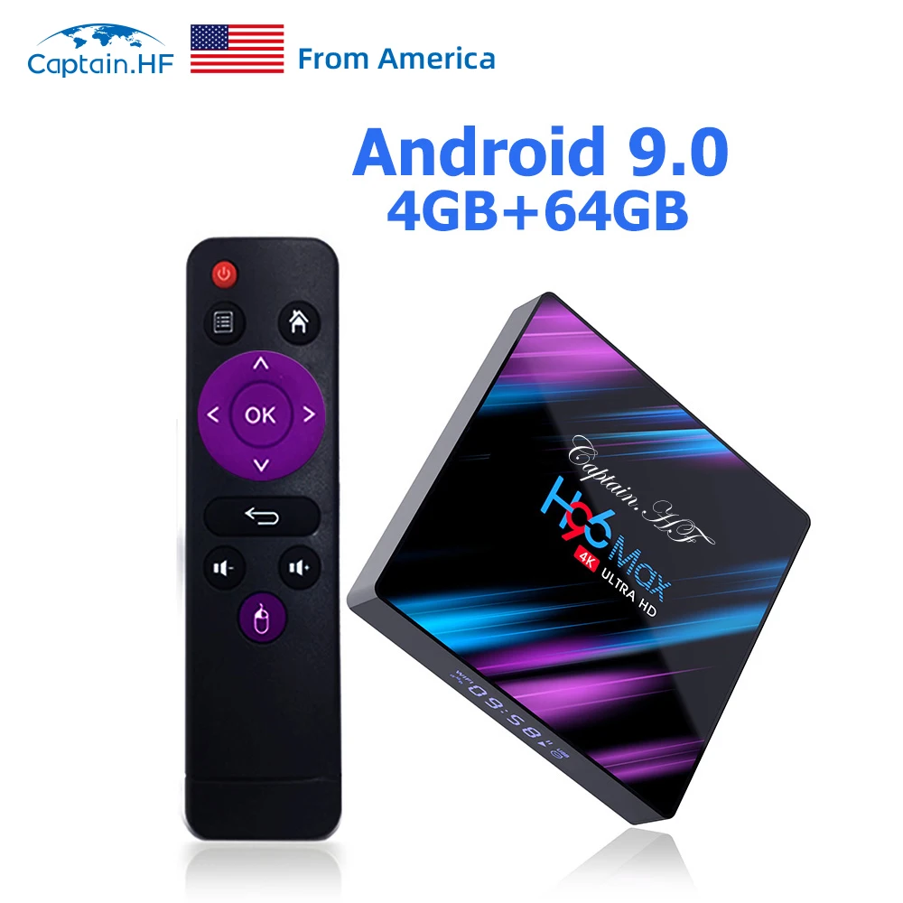 4GB 64GB Капитан HF HK1MAX ТВ приставка RK3318 Смарт ТВ приставка голосовой плеер Android 9,0 приставка телеприставка медиаплеер - Цвет: 4GB 64GB