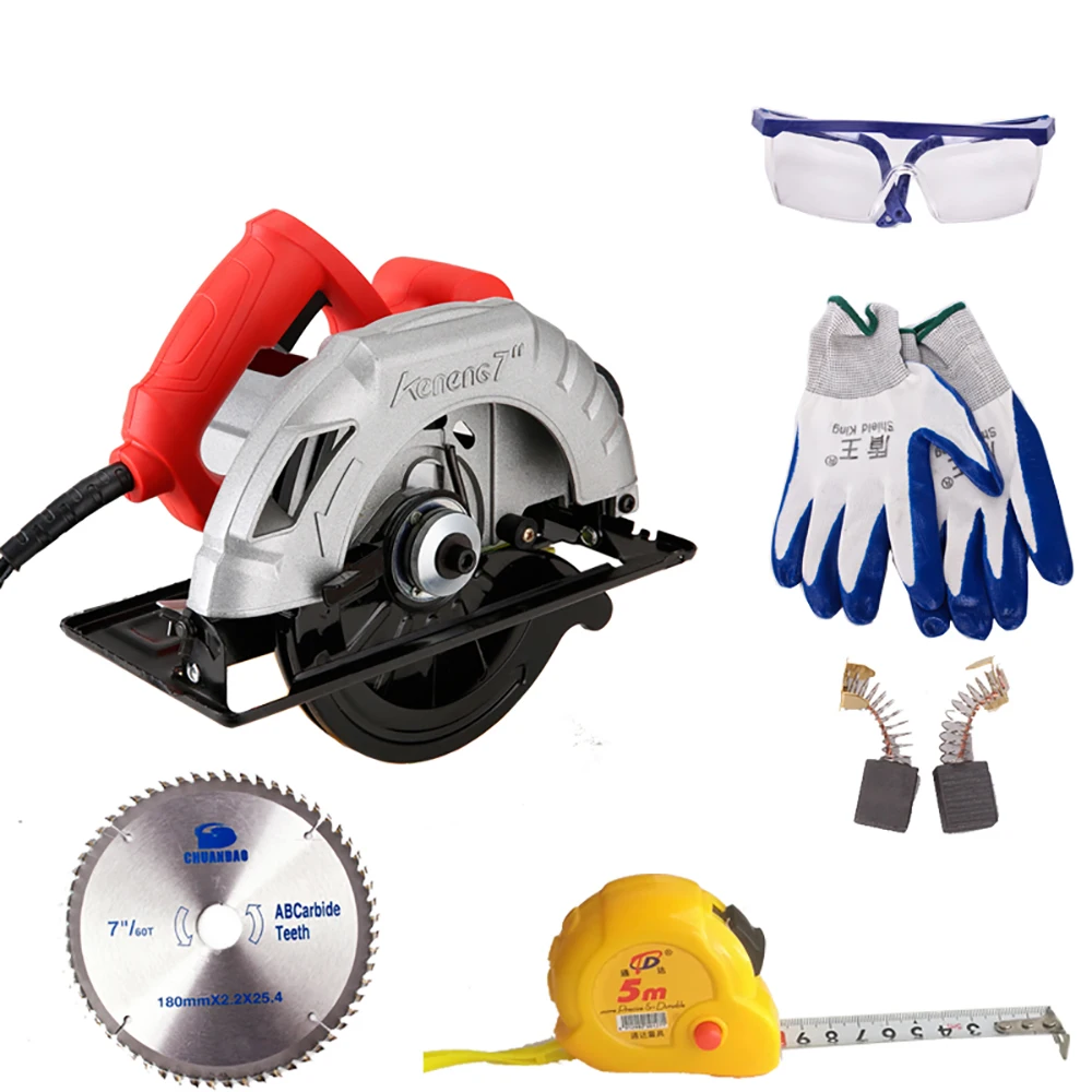 

220V Woodworking Table Saw Cutting Machine Electric Circular Saw 7 Inch Diameter 180MM 5000RPM 1420W