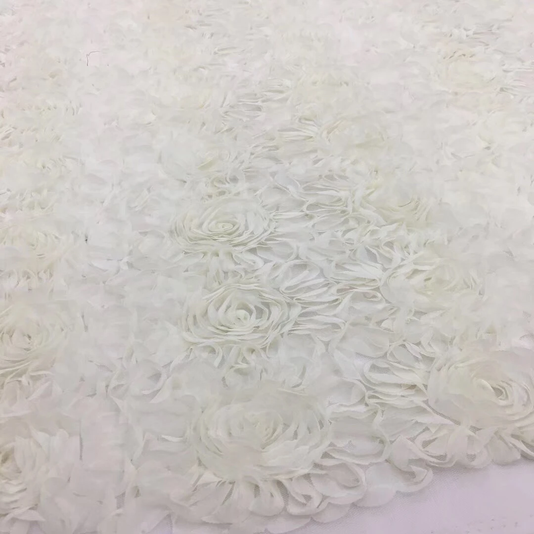 Африканская кружевная ткань из нитей нигерийское Белое Сухое кружево Tissu для Mariage
