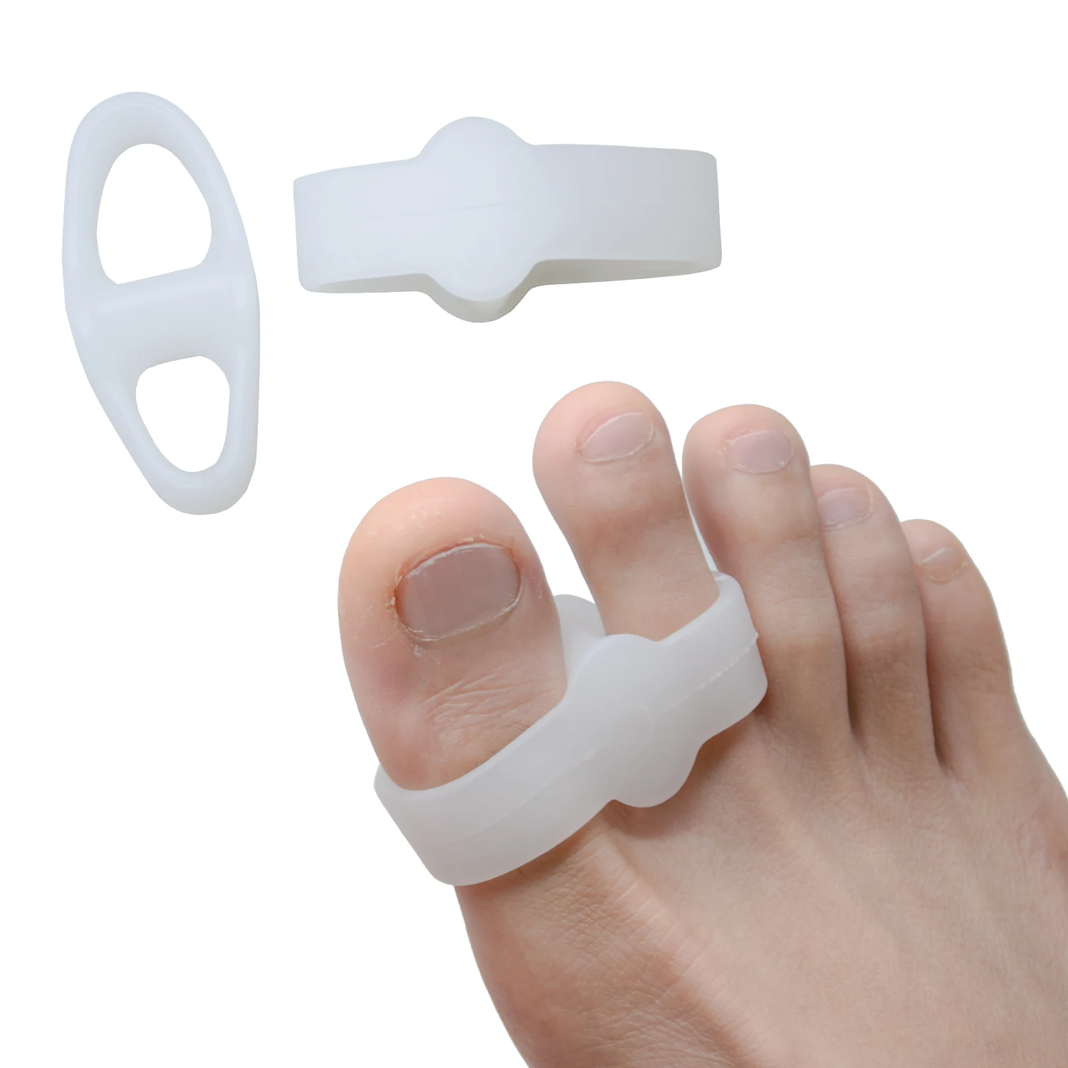 2Pcs 2 Hole Feet Foot Care Gel Toe Straighteners Separator Hallux Valgus Bunion Corrector Pain Relief Foot Massager C136 2Pcs 2 Hole Feet Foot Care Gel Toe Straighteners Separator Hallux Valgus Bunion Corrector Pain Relief Foot Massager C136