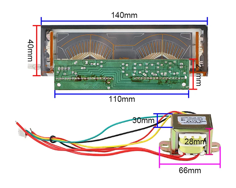 Multimedia display Pointer VU Meter Level indicator VFD fluorescent for multimedia speaker amplifier DIY transformer AC220V MOno