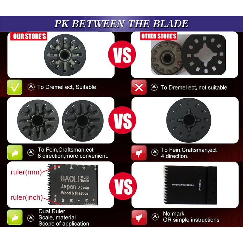 5 шт. Осциллирующий многофункциональный инструмент твердосплавный шлифовальный