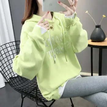 

2020 Fashion Harajuku Spring Hoodie Women Loose Korean Style Sweatshirt Autumn Streetwear Letter Hoodies Pullovers
