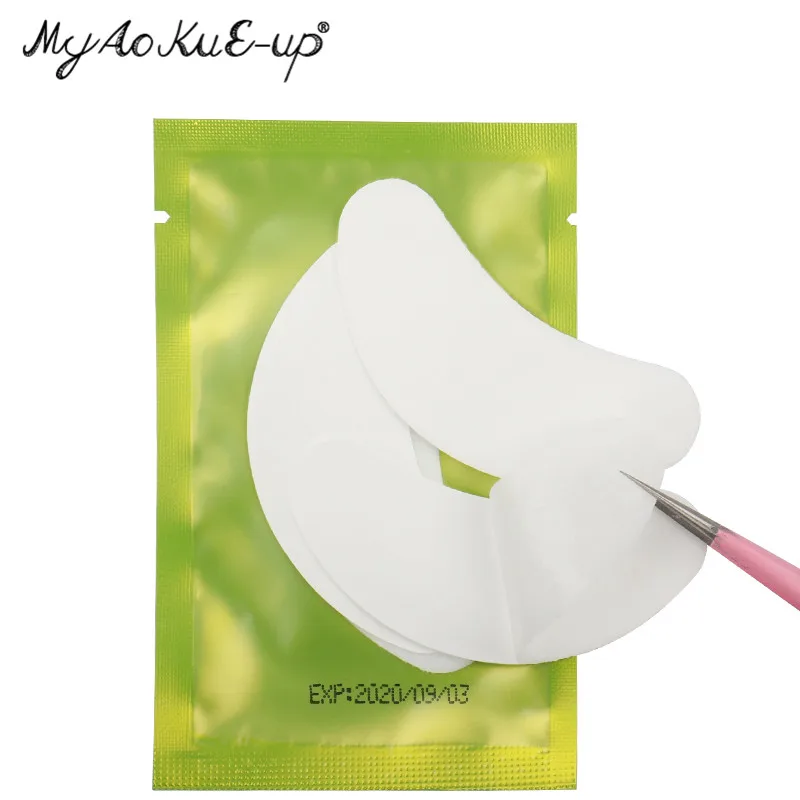 Green pearl CU Хит, 50 пар бумажные накладки для наращивания ресниц, прививочные наклейки для глаз, 11 цветов, накладки для ресниц под глазами, бумажные накладки для глаз, наклейки - Цвет: Green pearl CU