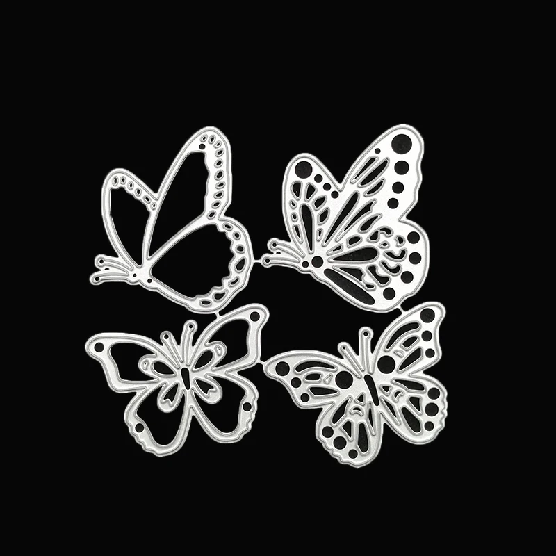 cutting die 3D слоистые бабочки металлические режущие штампы для цветочных листьев Рождество Poinsettia карточка ручная работа Скрапбукинг карты изготовление - Цвет: cutting die