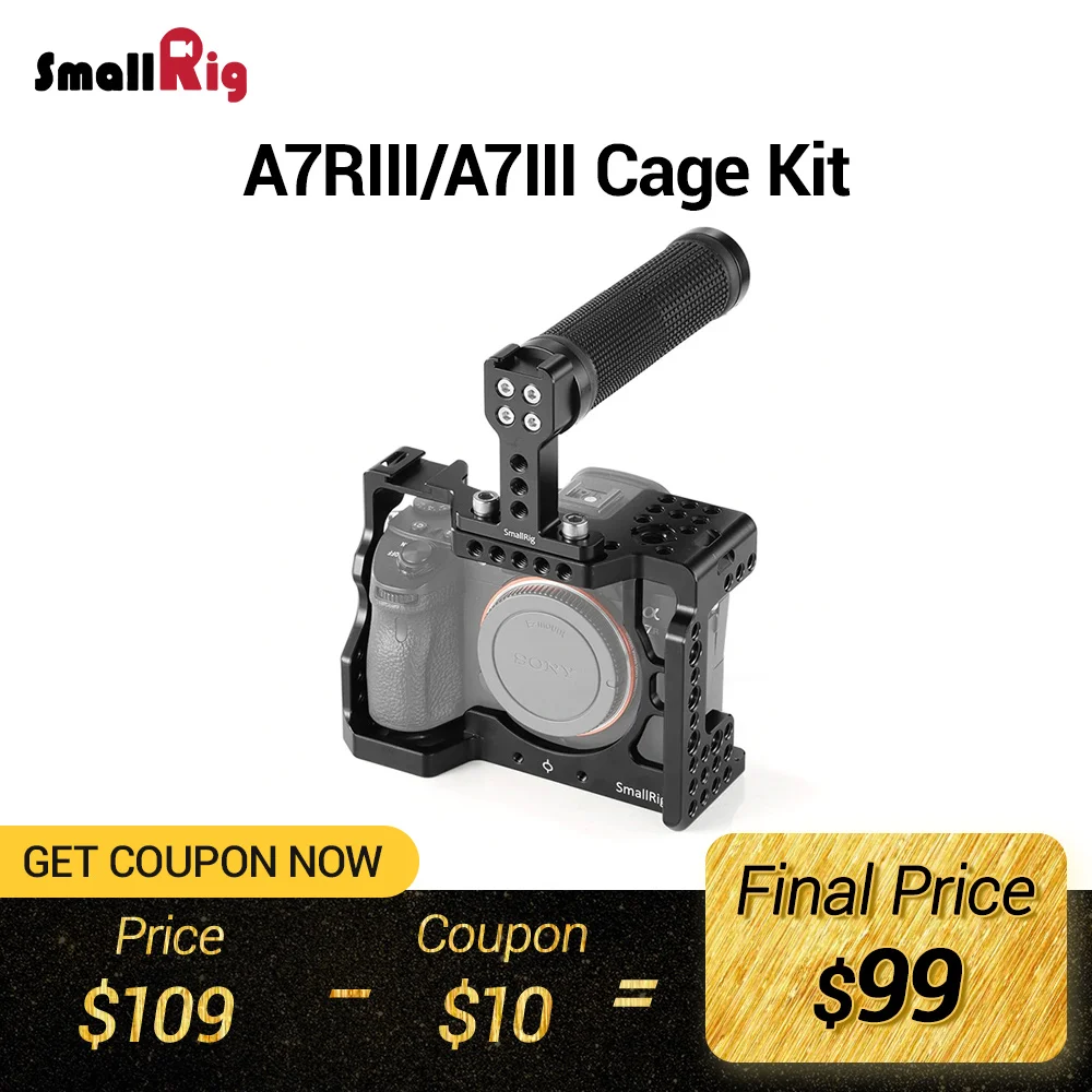  SmallRig A7M3 Camera Cage Kit for Sony A7RIII / A7III With Camera Handle Grip For Handheld Video Sh