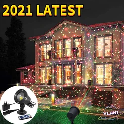 Proyector láser de cielo con estrellas, iluminación de paisaje roja y verde para fiesta de Navidad, luz LED de escenario, lámpara láser para jardín y césped al aire libre