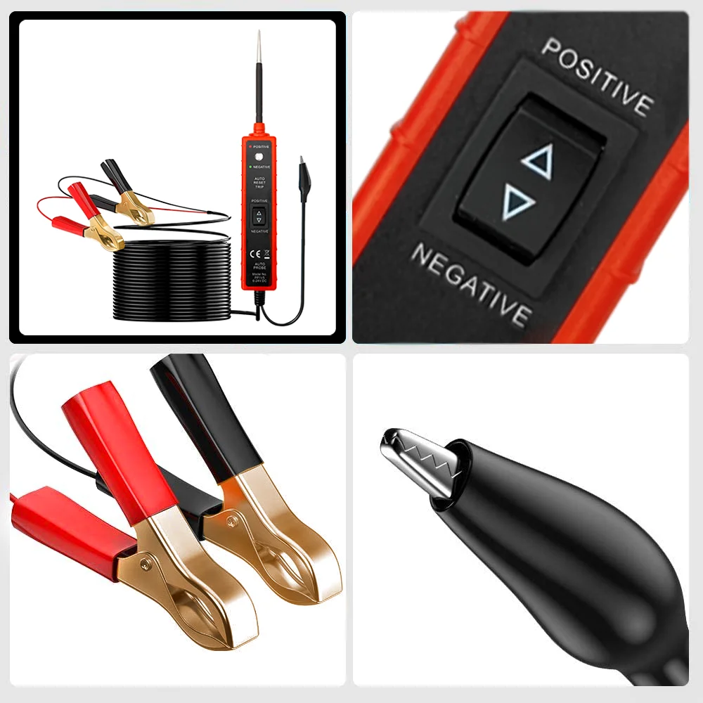 6-24V Electrical Circuit Tester Car Power Probe for Fuse Relay Circuit Tracker Truck Trailer Motorcycle Diagnostic Tool