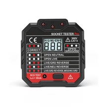Цифровой дисплей Розетка тестер штекер УЗО/GFCI розетка полярность фазы контрольный детектор напряжение тест Многофункциональный электроскоп