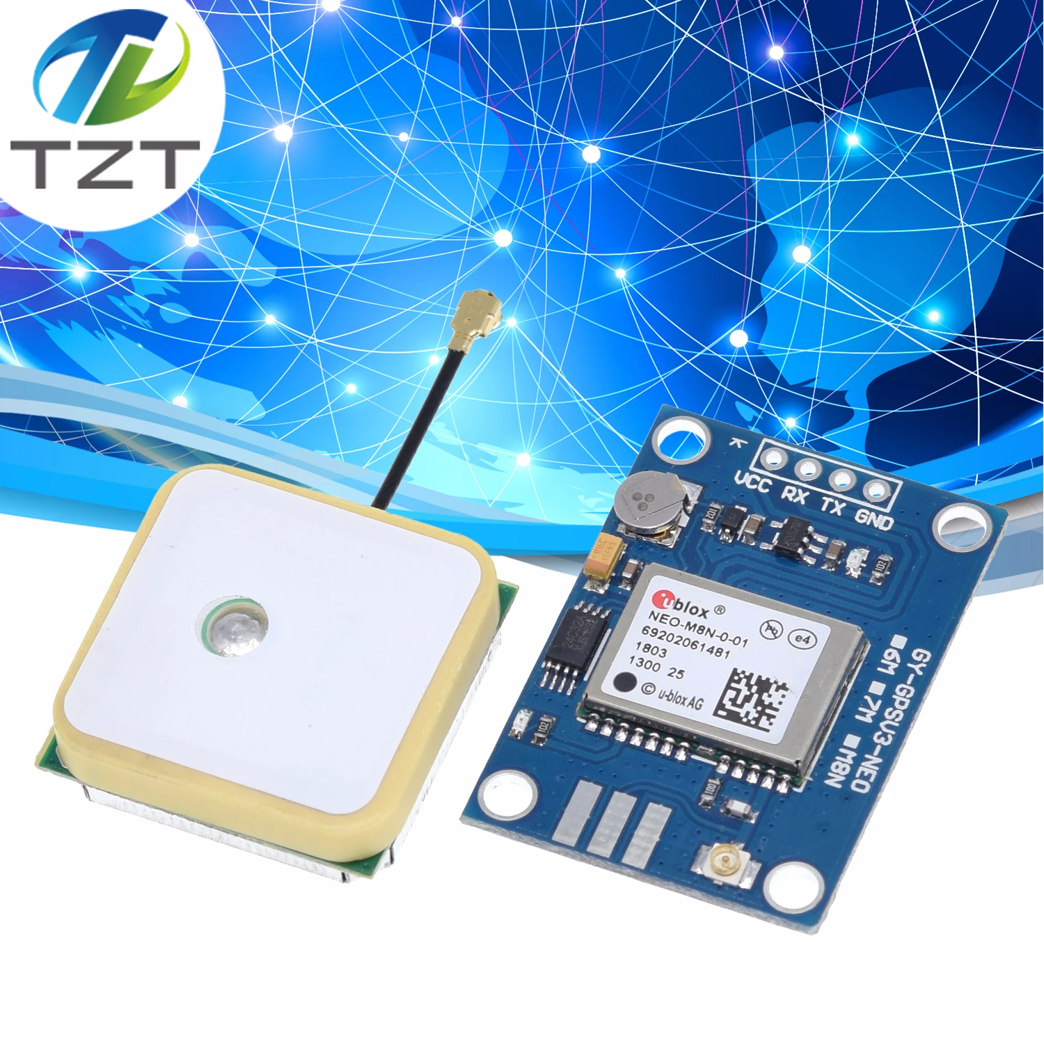 

GY-GPSV3 NEO-M8N GPS Module for APM MWC Flight Controller PX4 Pixhawk V2.4.5 APM2.56 APM 1.65 -3.6V