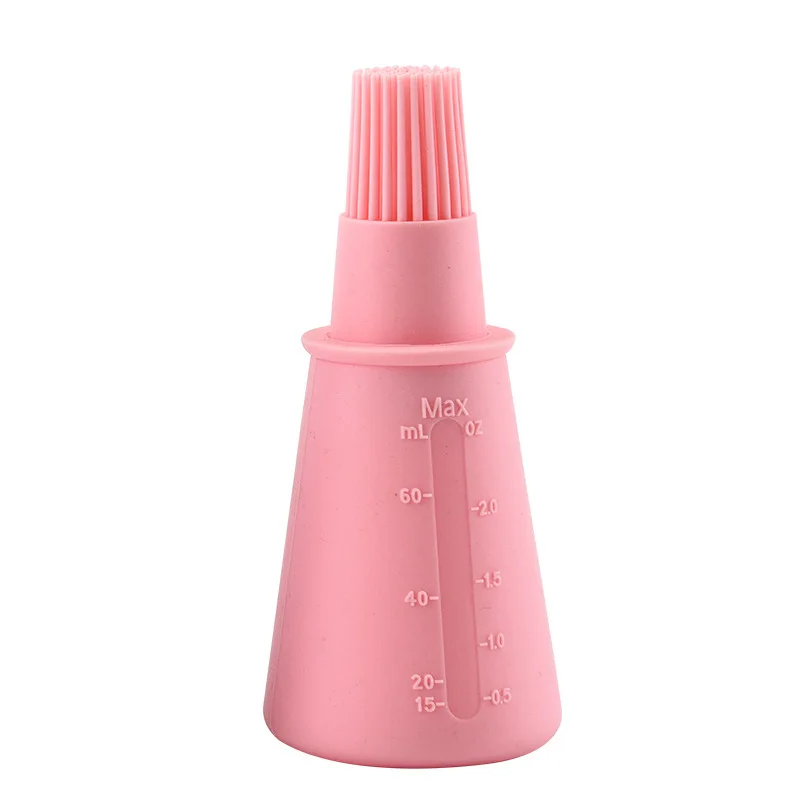 Pink Силиконовые формы для выпечки наметка бутылка со щеткой для смазывания маслом со шкалой для выпечки форма для выпечки хлеба Аксессуары для барбекю Кухня жаропрочная посуда, кулинария инструмент - Цвет: Pink