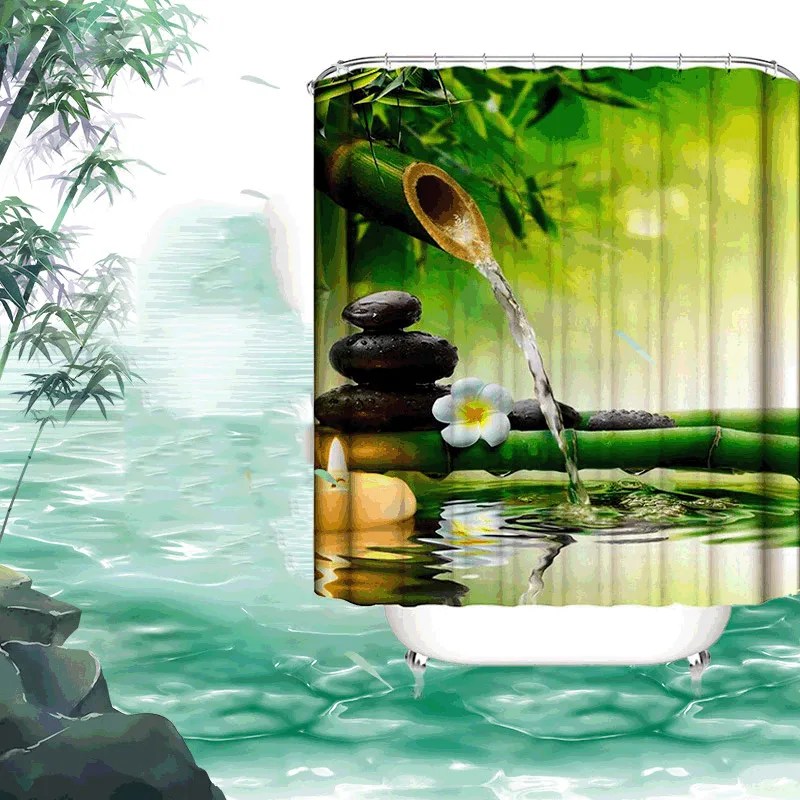 

180*180cmMulti-Styles 3D HD Digital Printed Shower Curtains Waterproof Moisture-Proof Bathroom Curtains Polyester Shower Curtain