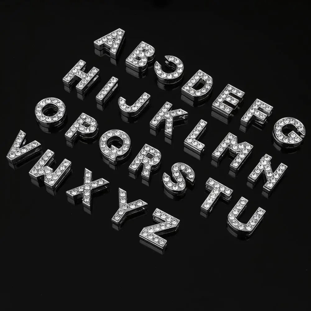 26 шт., вечерние, серебряные, сделай сам, A-Z, набор букв, алфавит, начальный Шарм для изготовления ювелирных изделий, декоративные поделки