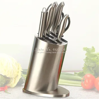 

Stainless steel knife holder household knife kitchen knife rack multi-function shelf kitchen storage box large sipe