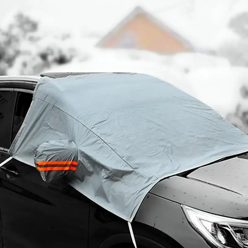 Универсальные Зимние Блок снега и морозостойкий спереди Стекло козырек ткань