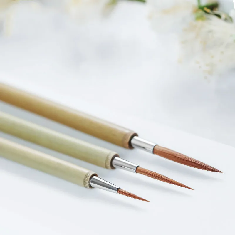 Chinese Calligraphy Brush Painting Writing Line Brush Set Weasel Hair Hook Line Pen Handwriting Practice Caligrafia Craft Supply