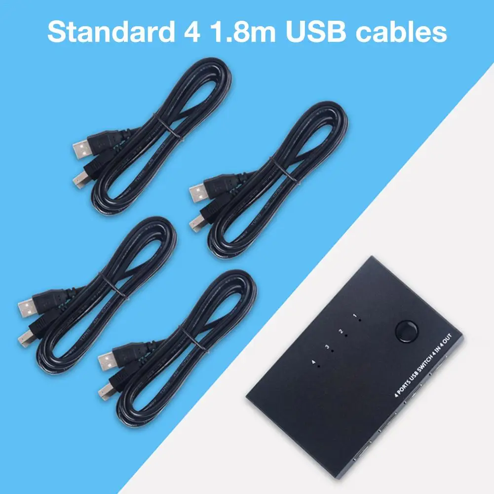 Распределительный коммутатор USB 2,0, 4 порта, адаптер USB для периферийных устройств, концентратор, 4 шт., 1 usb-устройство для принтера, сканер