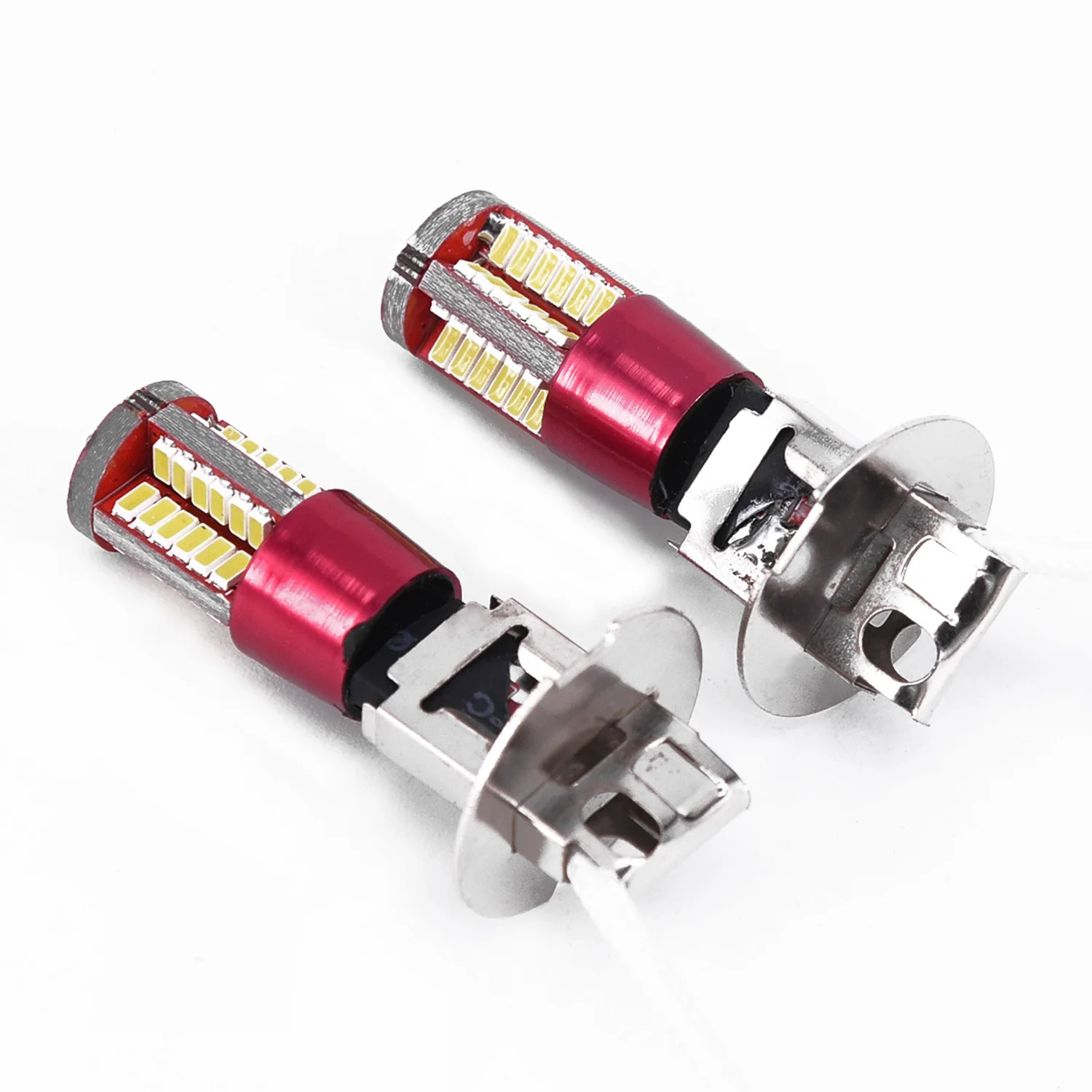 2x H3 3014 57-smd Led Автомобильная противотуманная фара Лампа 6000k яркий белый 12v 10w