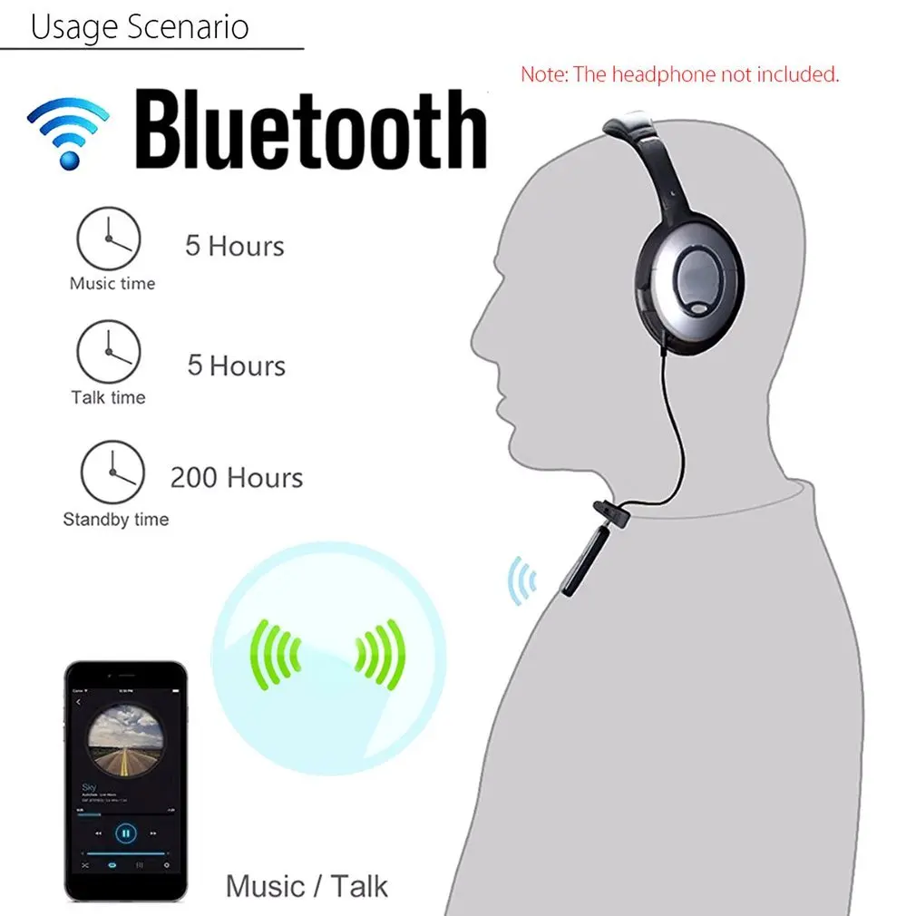 Профессиональный Bluetooth V4.1 беспроводной адаптер длинный кабель приемник подходит для Bose OE2 OE2i OE QC25 наушники