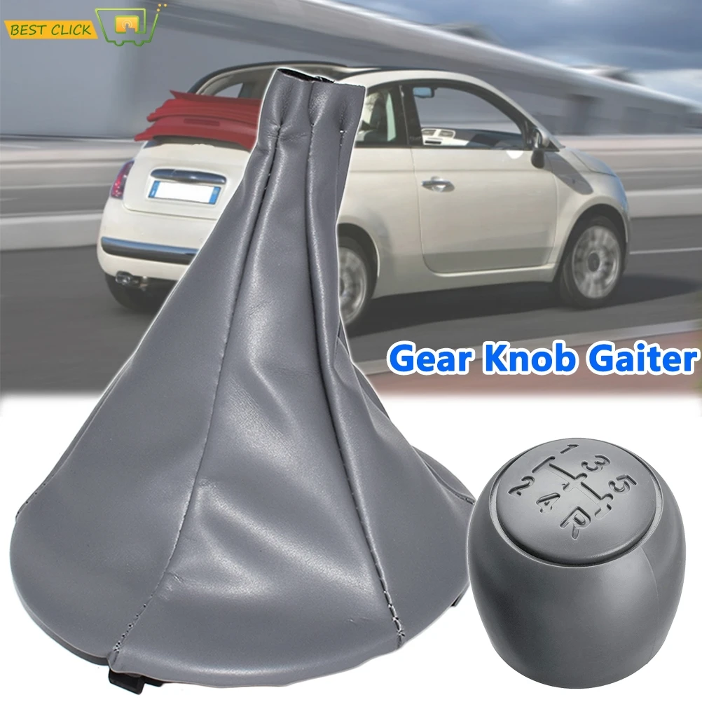 5 Speed Car Gear Shift Knob Lever Pen Stick Gaitor Boot Dust Cover For Fiat 500 500c 2007-2013 /Panda 2003-2012