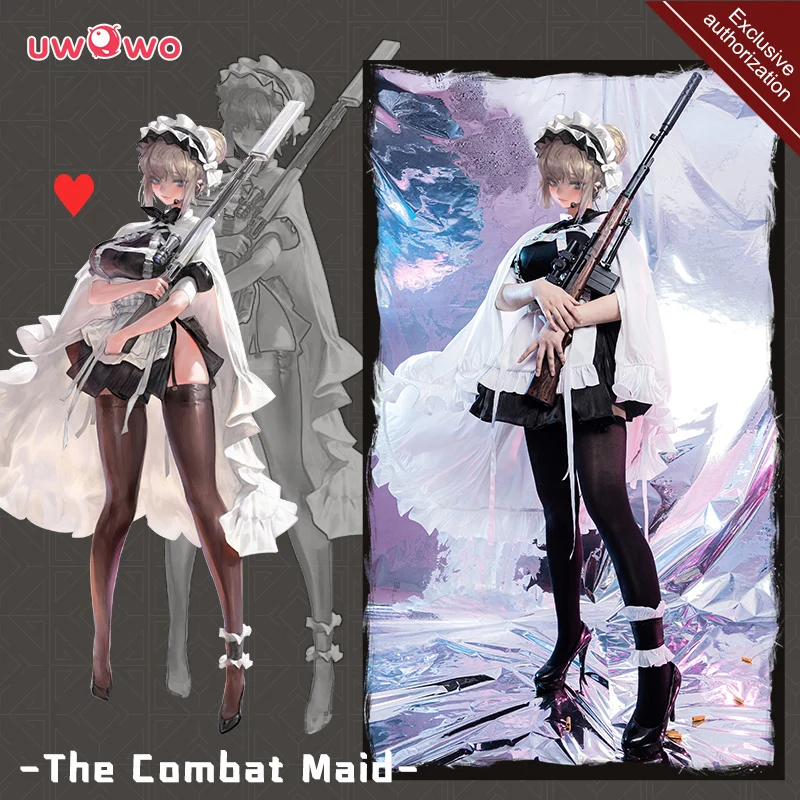 В наличии UWOWO Combat Maid Cosplay эксклюзивная авторизация Uwowo x agoo:♥Фартук для костюма