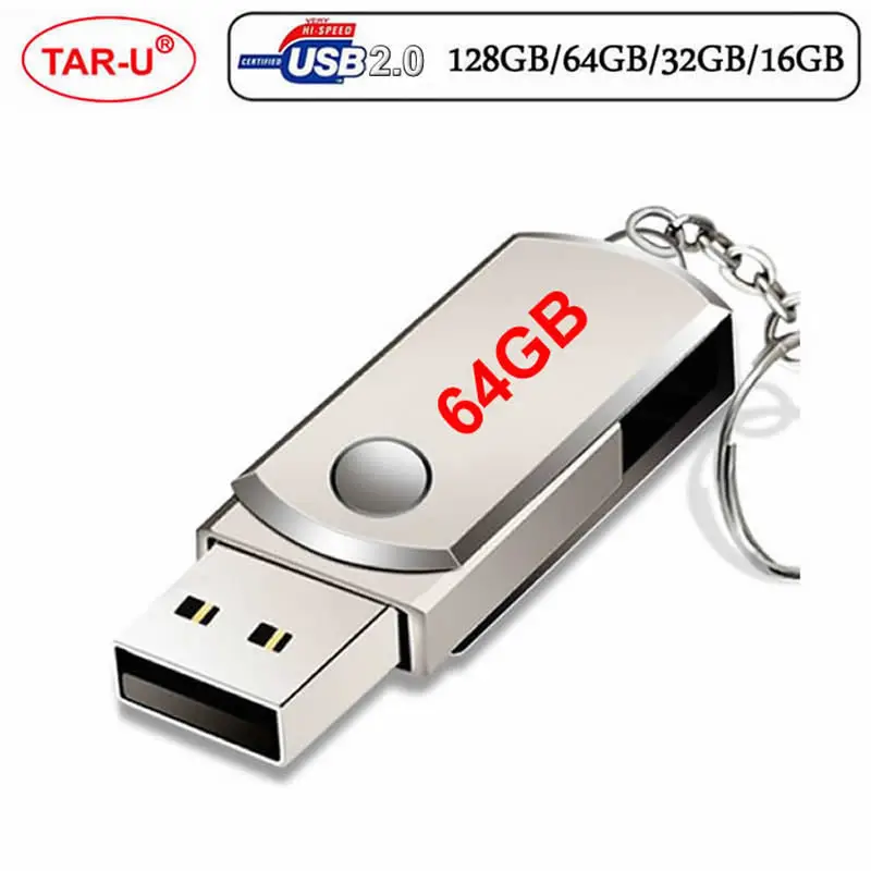 Портативный металлический usb флеш-накопитель флешка 128 ГБ 64 32 16 4 Гб мини-флешка