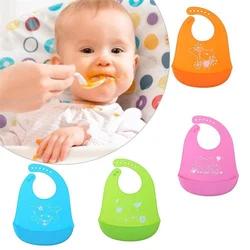 Bavoir en Silicone pour enfants, ajustable, imperméable, outils pour bébés 