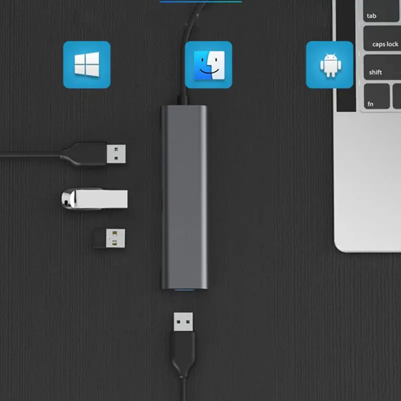 4 in1 USB C Hub Adapter Dongle for MacBook Air Pro and Other Type C Laptops C90F