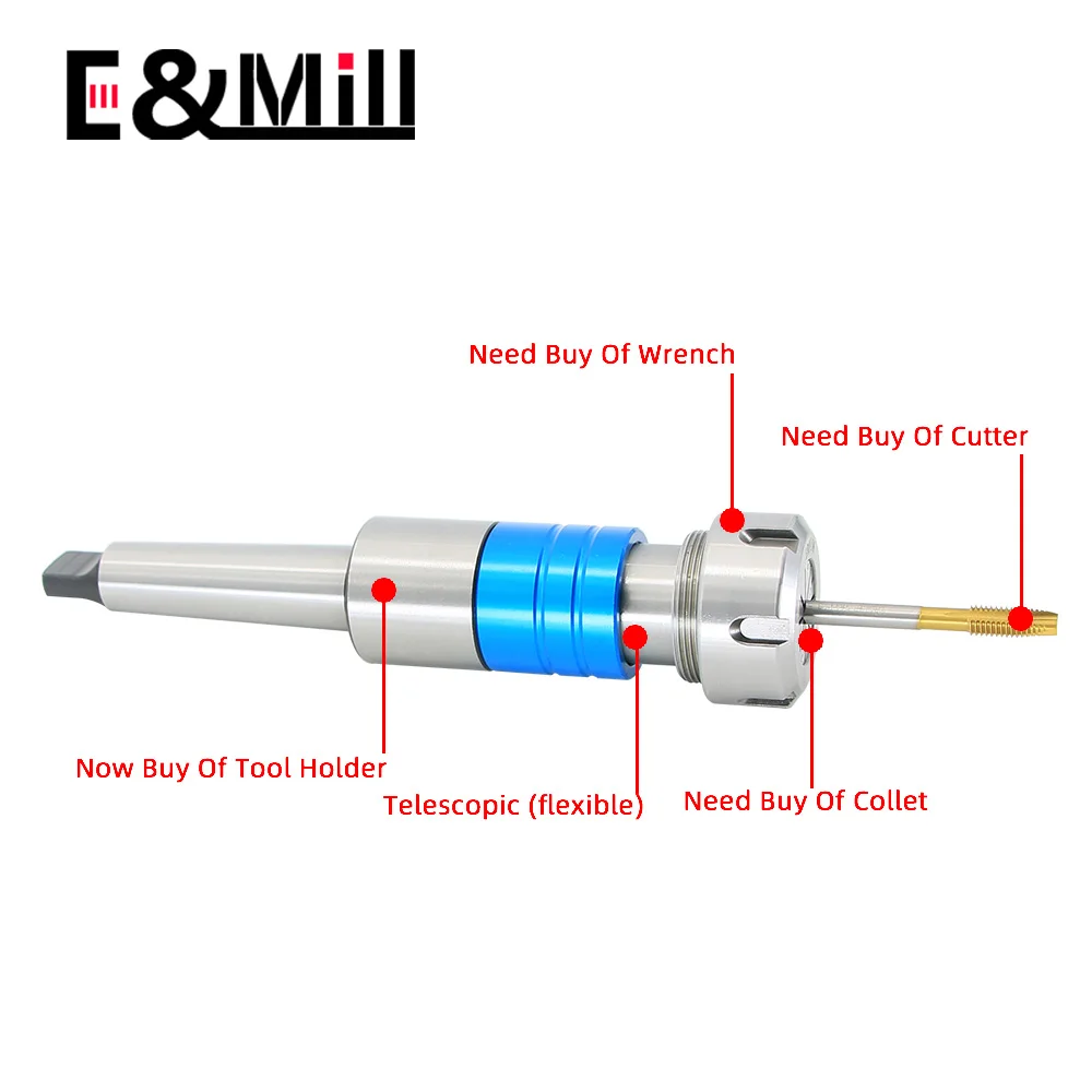 MT2 MT3 MT4 Morse tool holder ER16 ER20 ER25 ER32 MTA MTB ER VER TER retractable tapping floating tool holder cnc lathe Milling images - 6