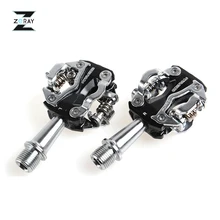 ZERAY MTB горный велосипед самоблокирующиеся педали велосипедные бесклипсовые педали из алюминиевого сплава SPD CR-MO педали велосипедные аксессуары 2 цвета