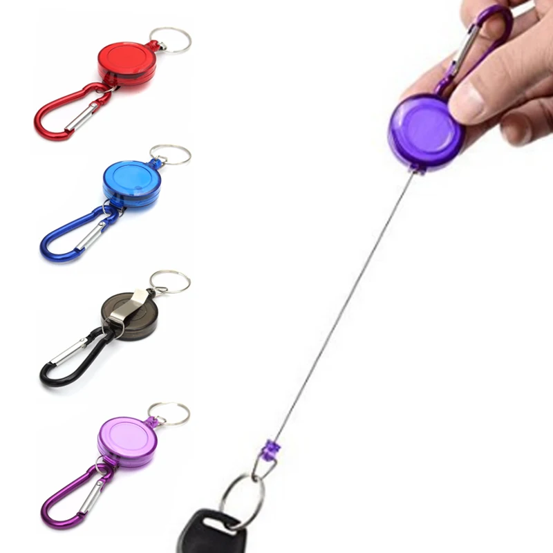 

Ultralight Outdoor Steel Rope Burglar Keychain Tactical Retractable Key Chain Camping Key Ring Tool