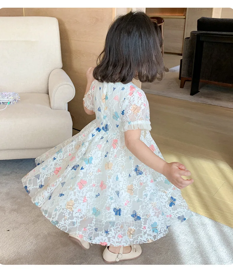 LOVE DD&MM Girls Princess Dresses Summer Children's Clothing Cute Butterfly Lace Bow Comfortable Baby Costume Clothes girls dress princess costume kids clothes