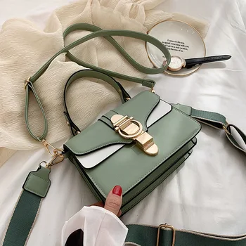 

Trendy small bag female 2020 new casual fashion hit color shoulder messenger bag fresh and versatile broadband small square bag