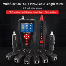Многофункциональный ЖКД сетевой кабель тестер провода трекер RJ11 RJ45 BNC длина провода искатель с PING& POE функции тестирования