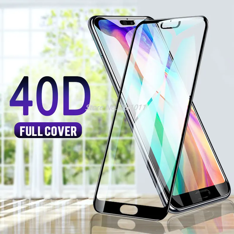 40D полное покрытие закаленное стекло для Huawei P20 P30 Pro P10 Lite Plus Защита экрана P9 lite 2017