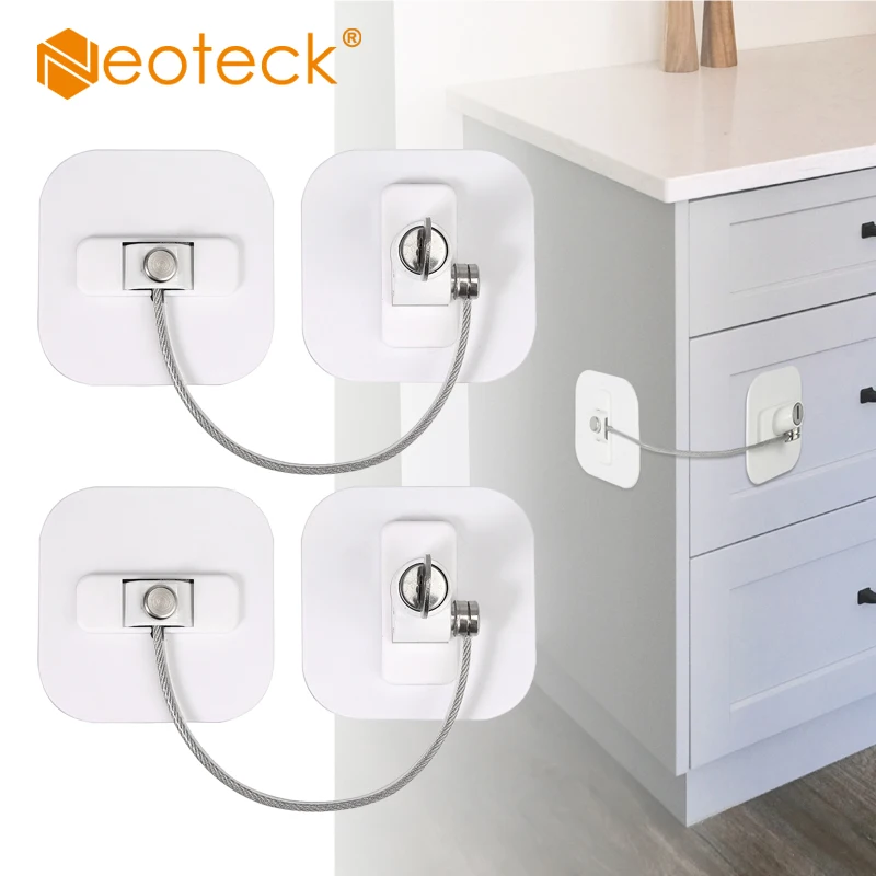 Neoteck 2 шт. черный белый Безопасный детский мини замок холодильник дверь ящик шкафа