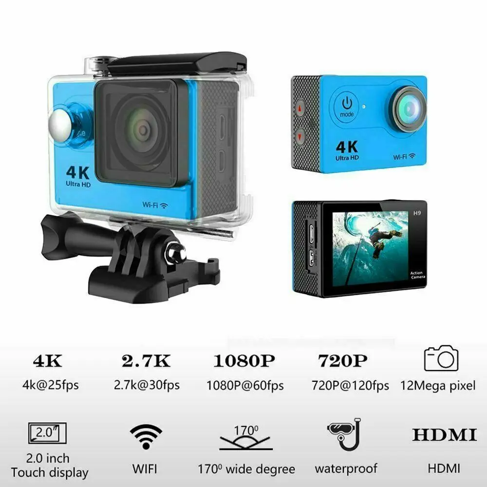 4K Wifi Action Camera Full HD 30m Waterproof Sport