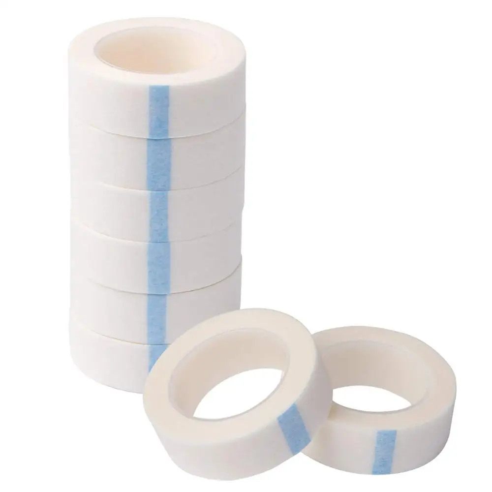Non-woven Tape 5 рулонов волокно для наращивание ресниц дышащая Нетканая ткань клейкая лента медицинская бумажная лента для накладных ресниц патч инструменты для макияжа - Цвет: Non-woven Tape