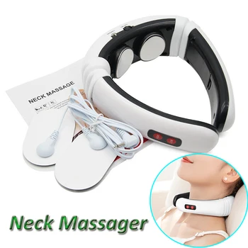 

Electric Neck Massager & Pulse Back Shoulder Massage Machine Far Infrared Heating Pain Relief Tool Health Care Body Relaxation