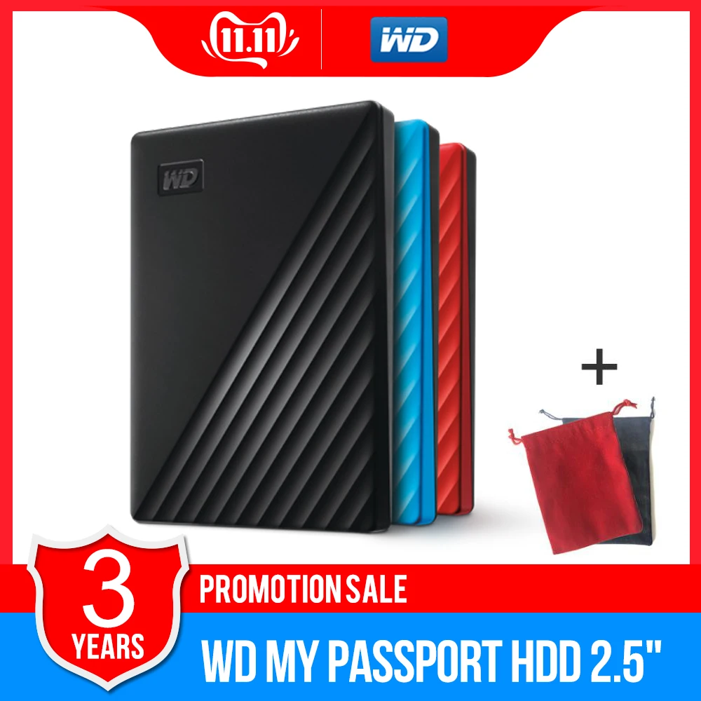 Western Digital WD My Passport™1 ТБ 2 ТБ 4 ТБ внешний жесткий диск WD резервного копирования™Программное обеспечение и защита паролем Гарантия 3 года