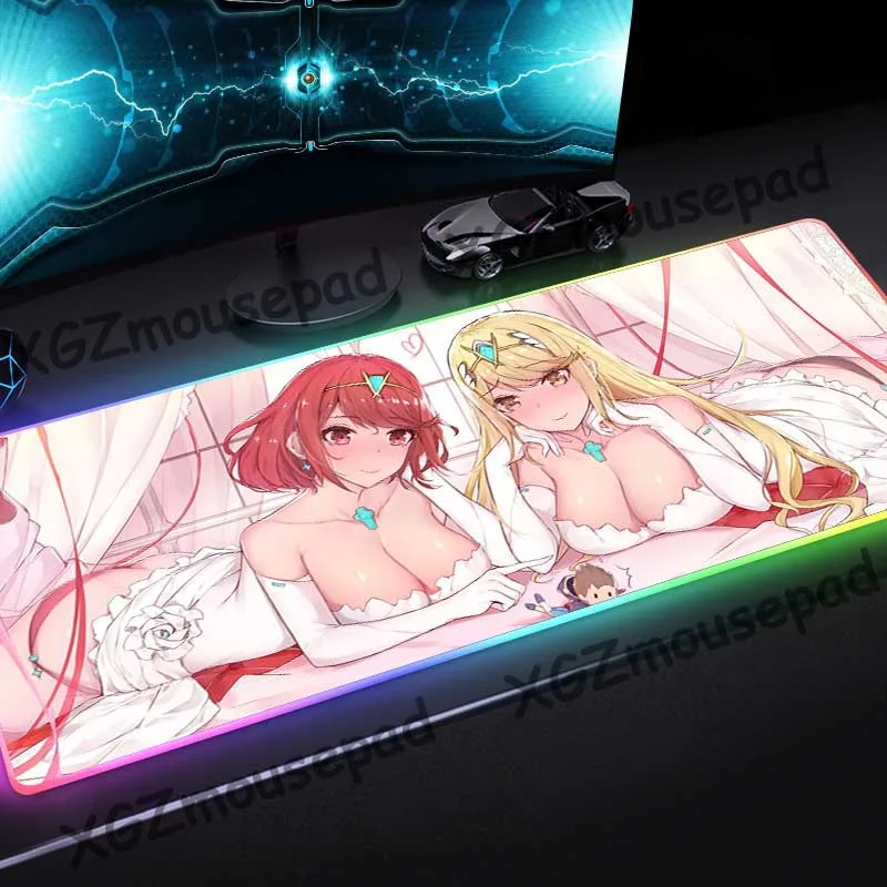 XGZ Comic теплая кровать Милая Сексуальная сестра большой RGB коврик для мыши черный
