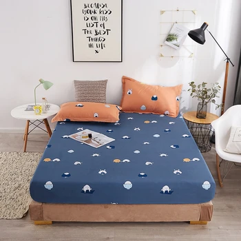 

Bed Sheet 100% Cotton Fabric Multicolor Printed Sheets High Quality Full Covers Thicken Sheet Queen King Size for Bedroom