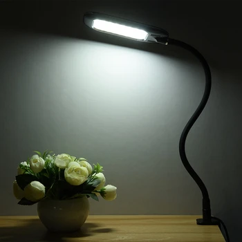 

LED Clamp Lamp Full Spectrum By Home Concept Hi-Output Dimmable Energy Efficient 12W for Paperwork,Reading, Knitting, Hobbie