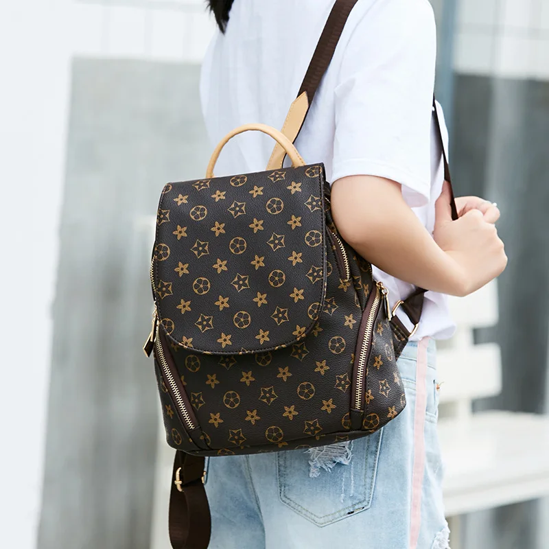 Стиль, мягкий кожаный рюкзак, Женский Повседневный Рюкзак, школьный рюкзак в студенческом стиле, универсальная модная дорожная сумка