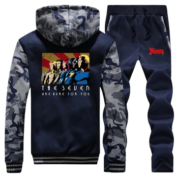

Funny The Boys The Seuen Arehere For You Anime Casual Camo Hoodie Pants Sets Men Fleece Sweatshirt Hip Hop Sportswear Streetwear