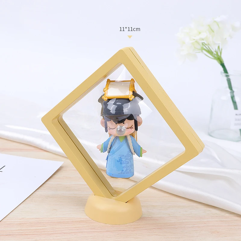 PE Film Colorful Brooch Coin Gems Jewelry Storage Box Dustproof Suspended Floating Ring Earrings Anime Model Display Rack | Украшения и