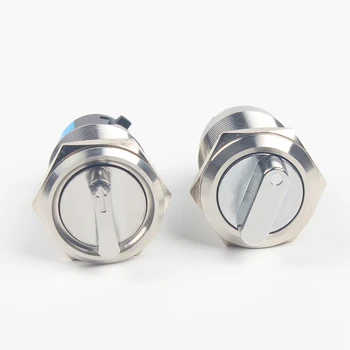 

19mm metal rotary push button brass Latching/Momentary 2-3 position selector Switch Press Button Rotate 2NO2NC/1NO1NC 3/6pin