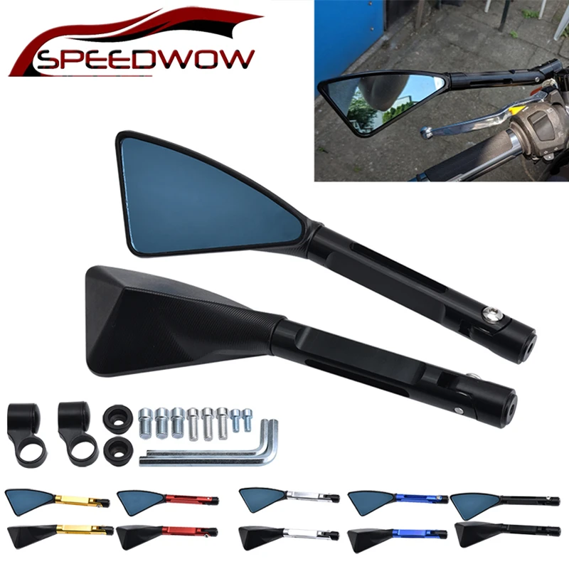 SPEEDWOW 1 пара мотоциклетные руль зеркало заднего вида для Honda Yamaha Kawasaki Z750 Suzuki Ducati