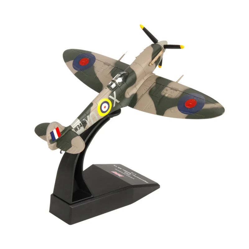 

Terebo 1:72 Spitfire Fighter Model World War II Alloy Aircraft Model Simulation Military Decoration collection gift